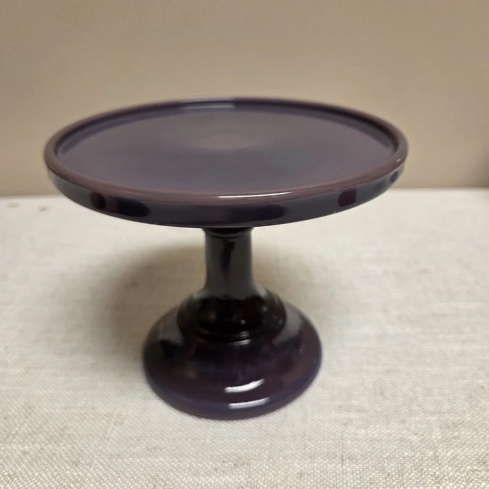 Cake Plate Pastry Tray Bakers Plain & Simple Eggplant Purple Glass - Mosser - 6